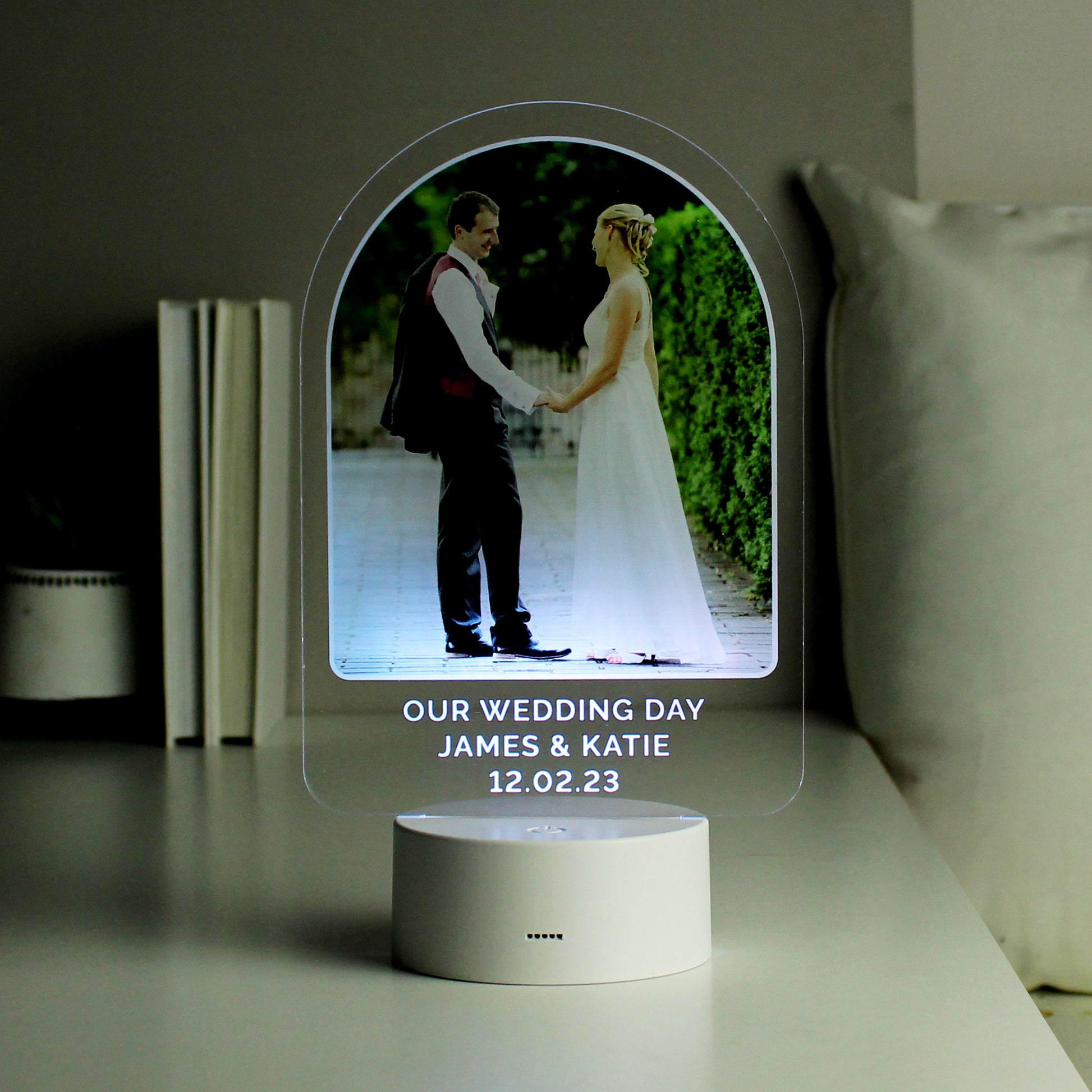 Personalised Free Text & Photo Upload LED Colour Changing Light - MK&JD Gifts