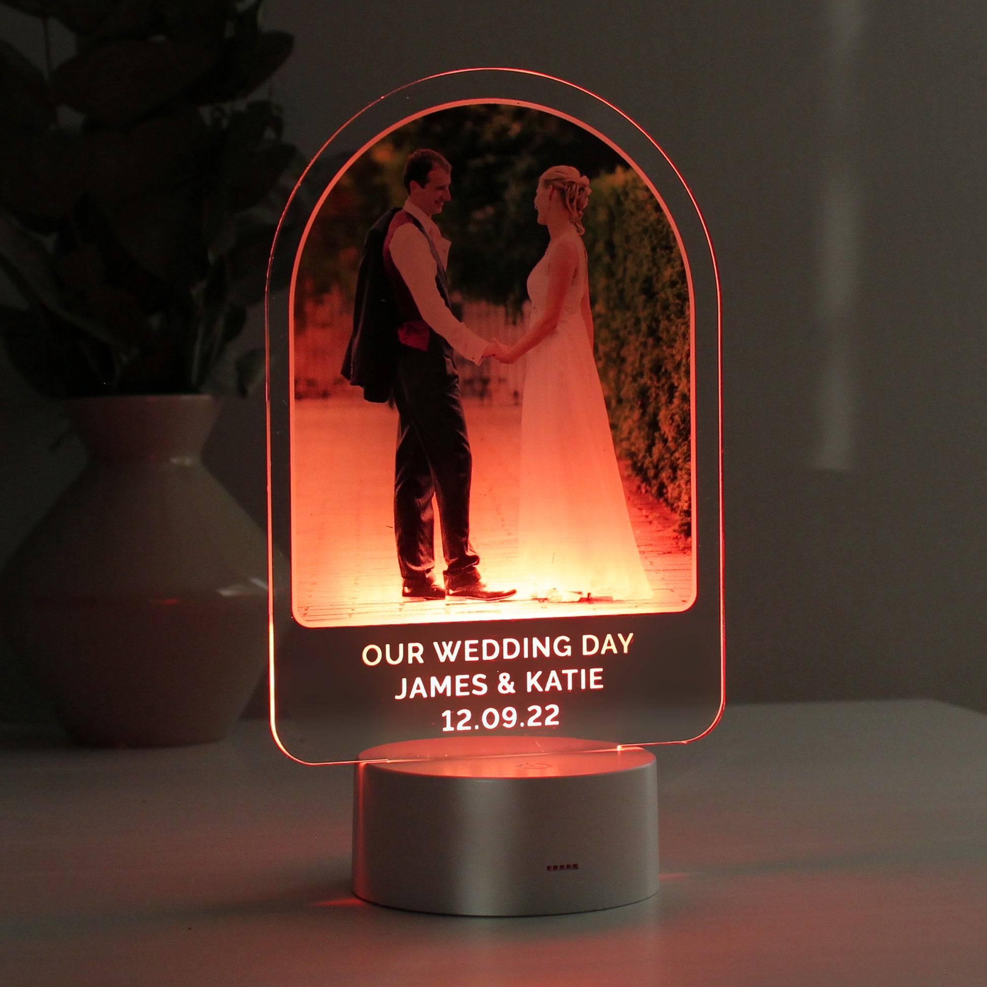 Personalised Free Text & Photo Upload LED Colour Changing Light - MK&JD Gifts