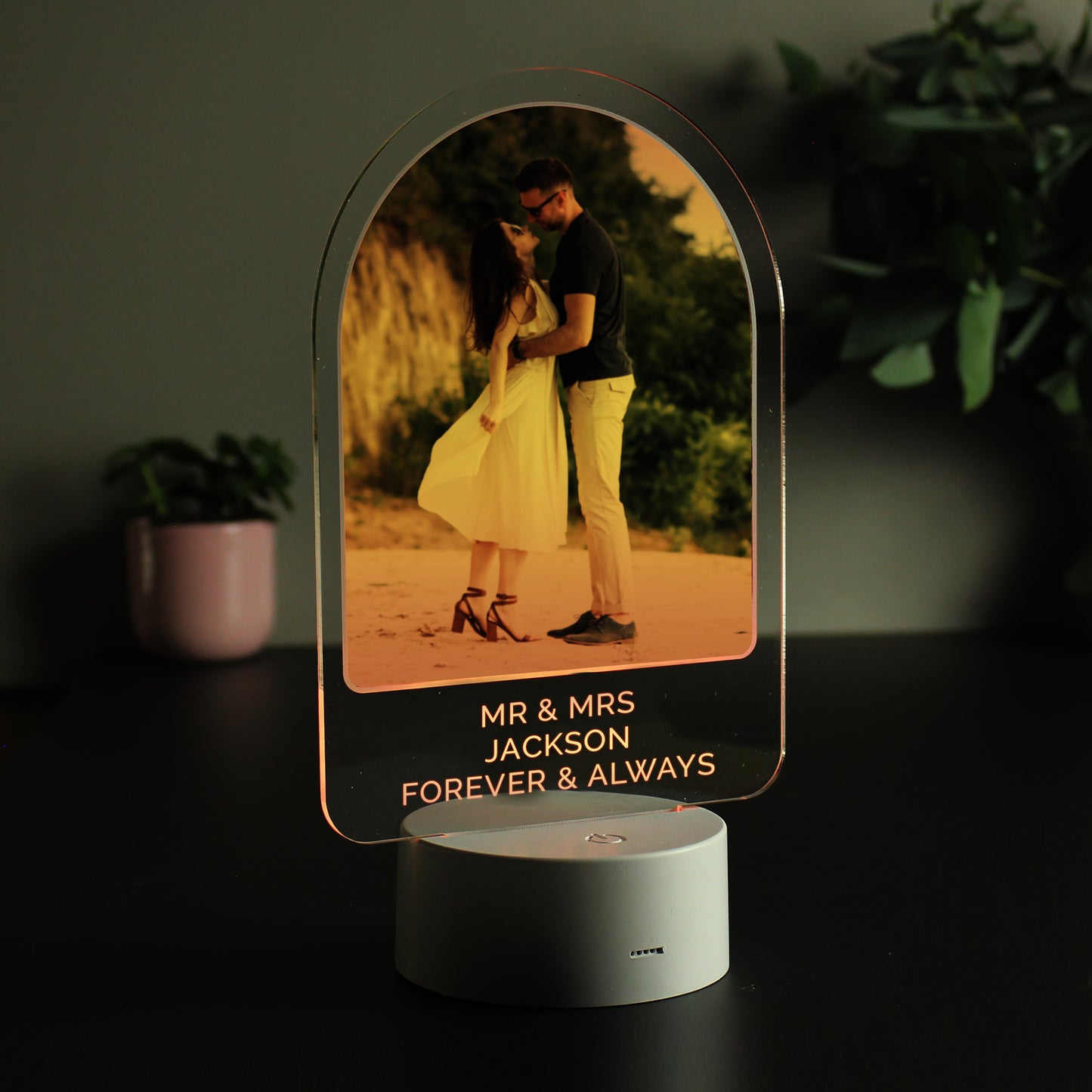 Personalised Free Text & Photo Upload LED Colour Changing Light - MK&JD Gifts