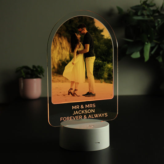 Personalised Free Text & Photo Upload LED Colour Changing Light - MK&JD Gifts