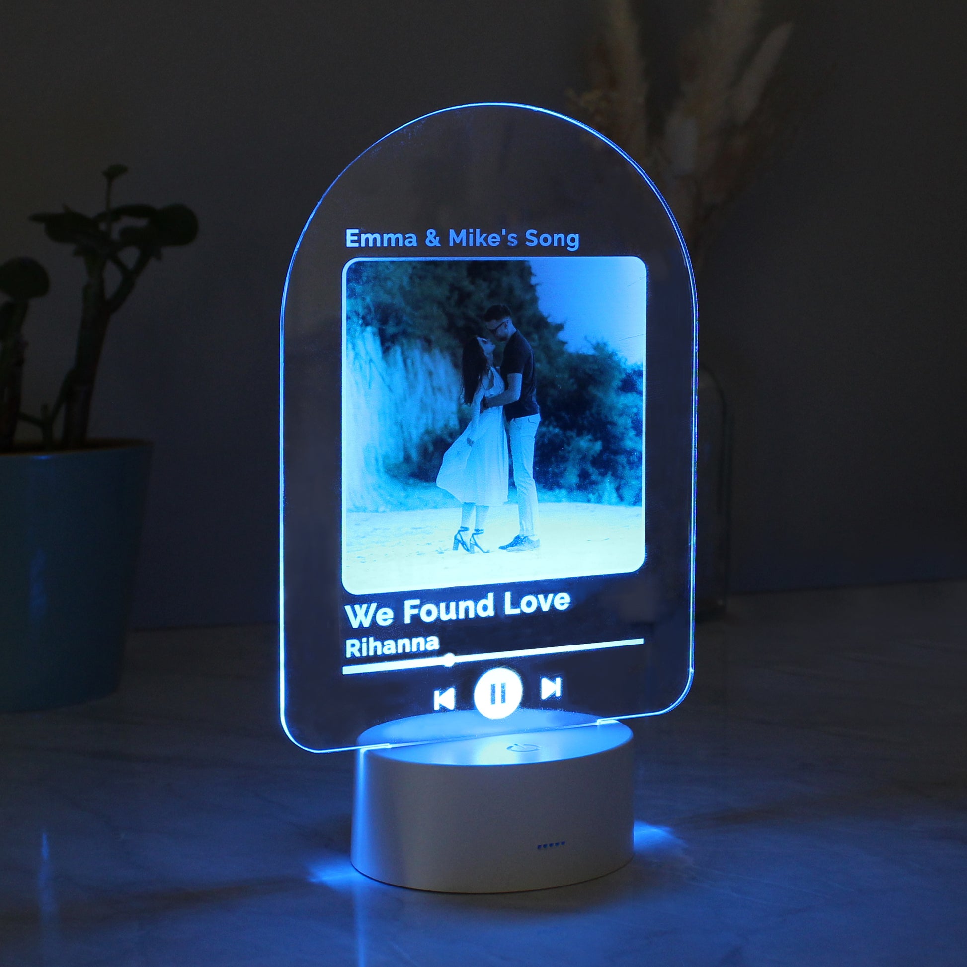Personalised Our Song Photo Upload LED Colour Changing Light - MK&JD Gifts
