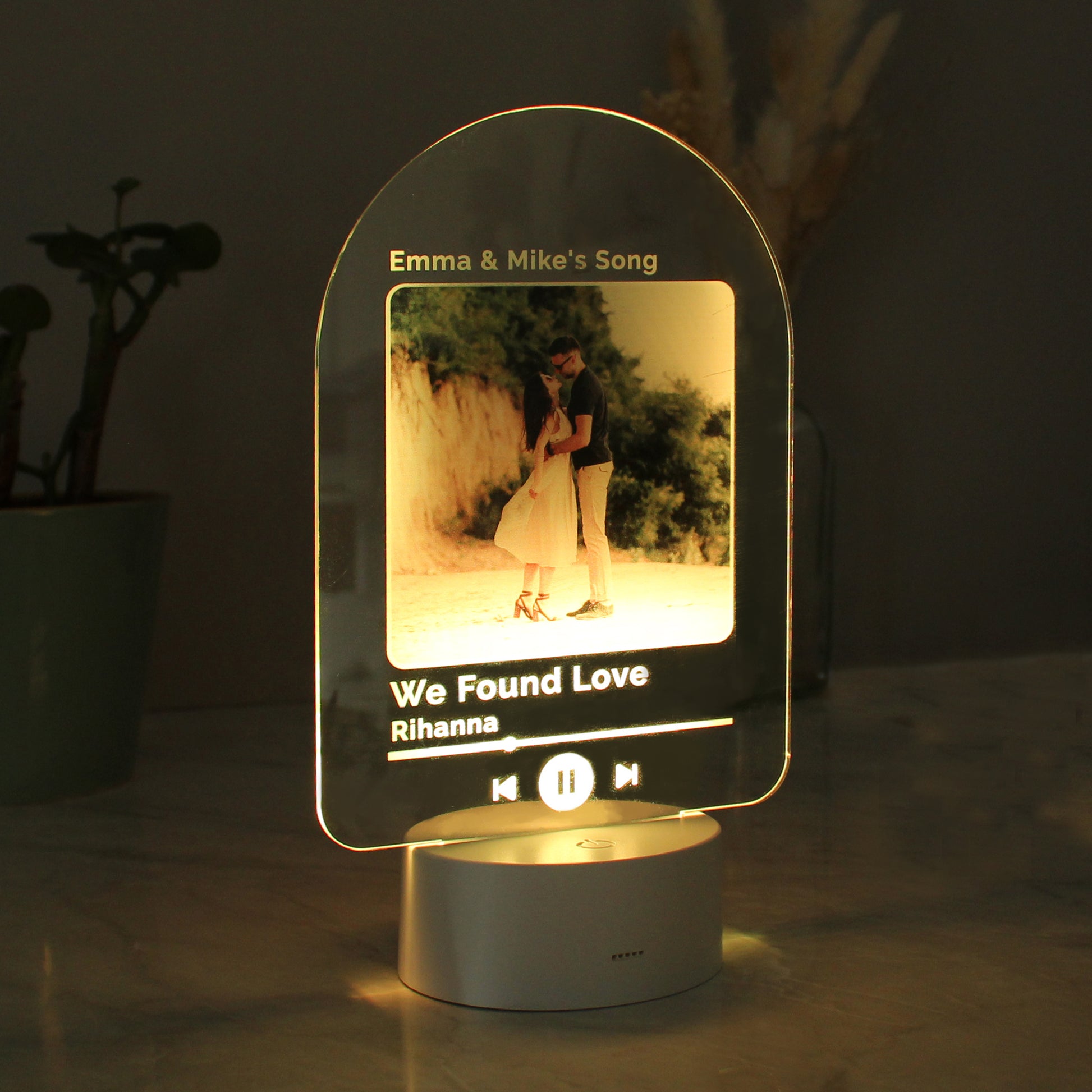 Personalised Our Song Photo Upload LED Colour Changing Light - MK&JD Gifts