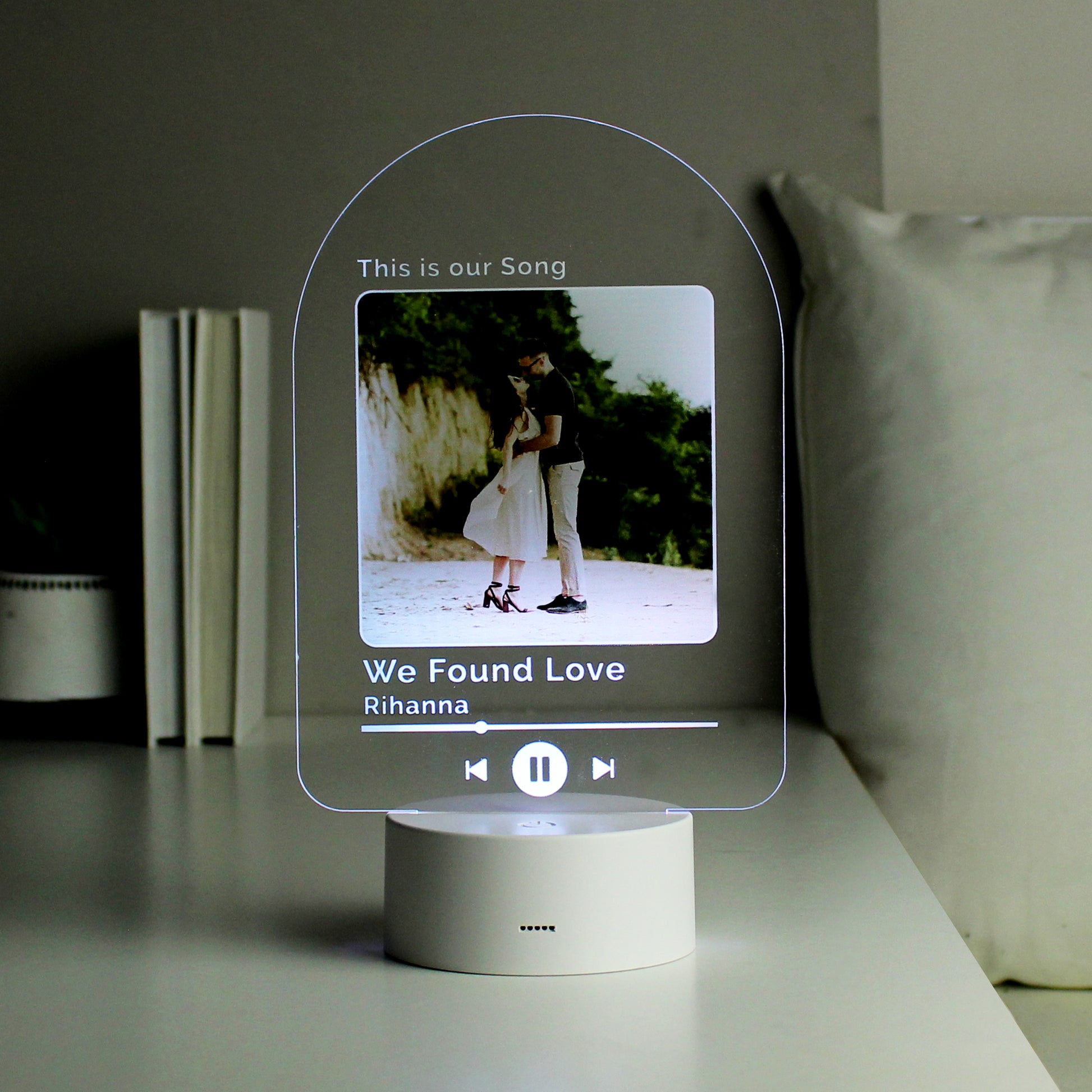 Personalised Our Song Photo Upload LED Colour Changing Light - MK&JD Gifts