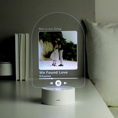 Personalised Our Song Photo Upload LED Colour Changing Light - MK&JD Gifts