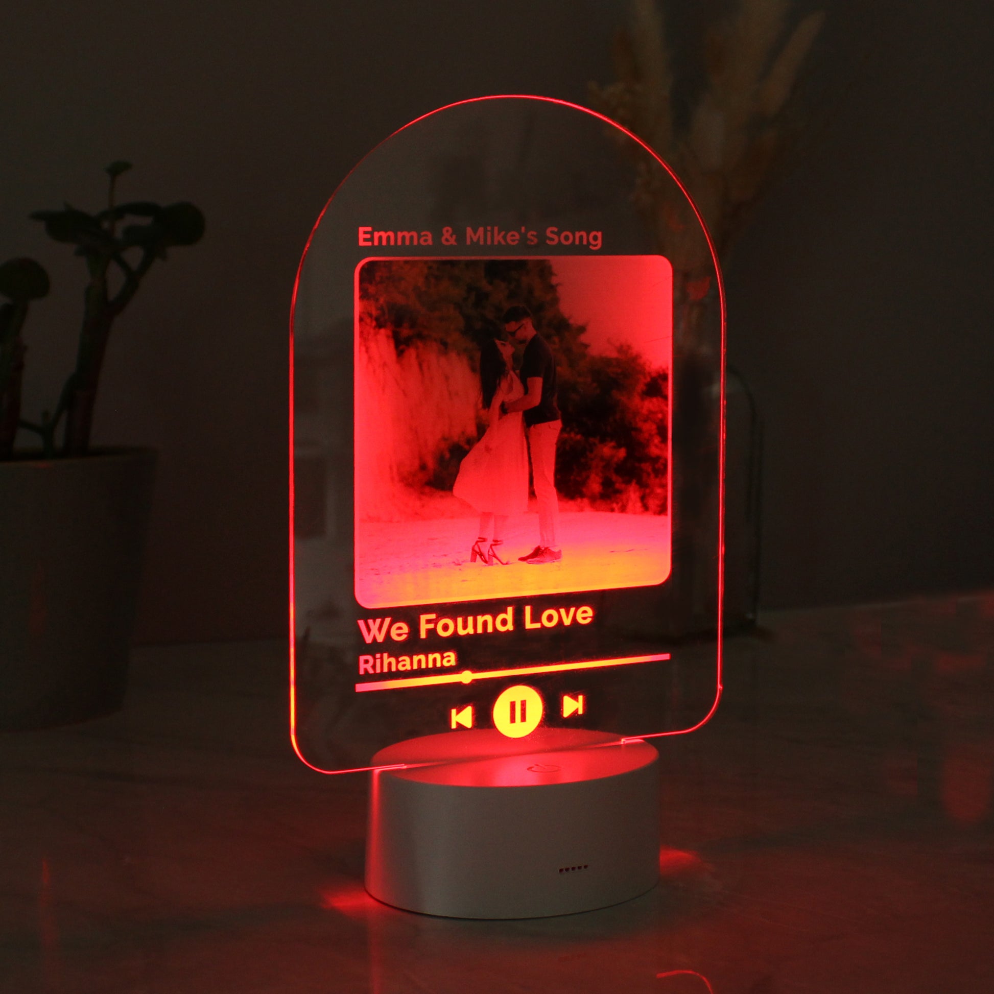 Personalised Our Song Photo Upload LED Colour Changing Light - MK&JD Gifts