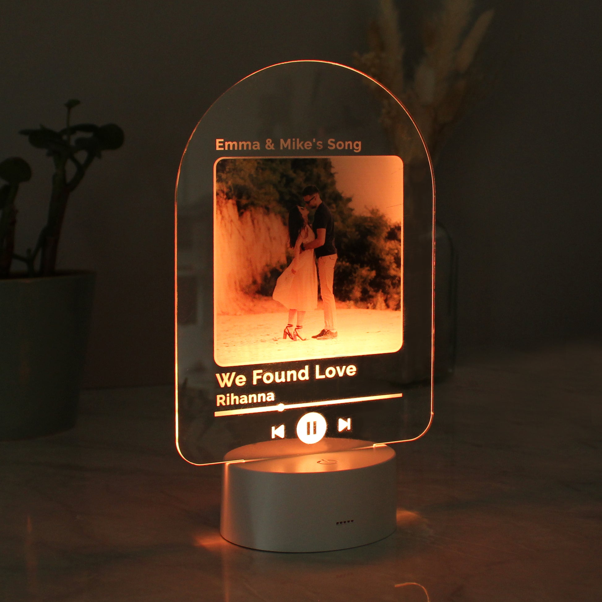Personalised Our Song Photo Upload LED Colour Changing Light - MK&JD Gifts