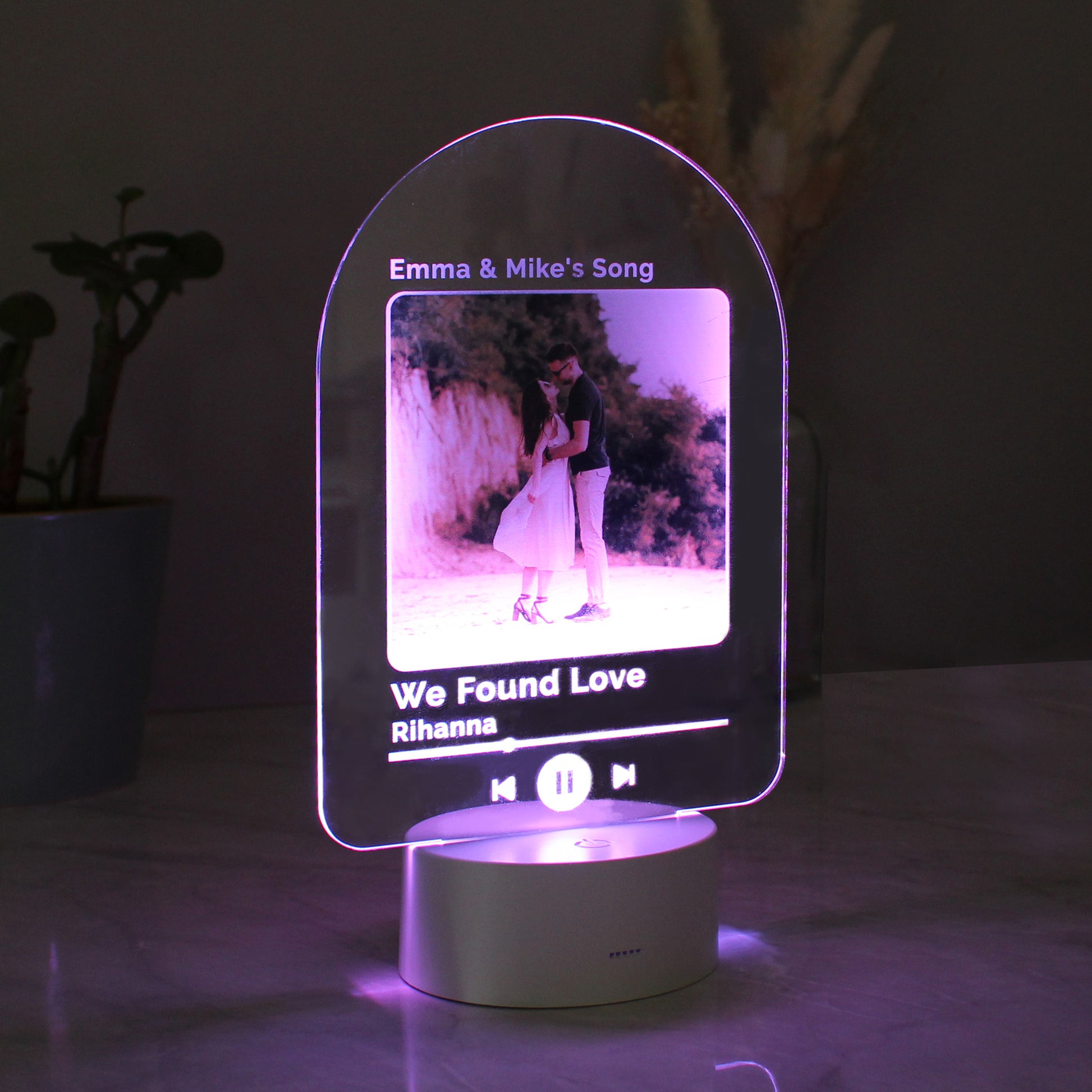 Personalised Our Song Photo Upload LED Colour Changing Light - MK&JD Gifts