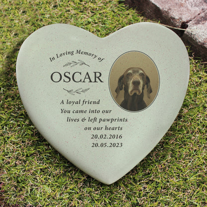 Personalised In Loving Memory Photo Upload Memorial Resin Heart - MK&JD Gifts