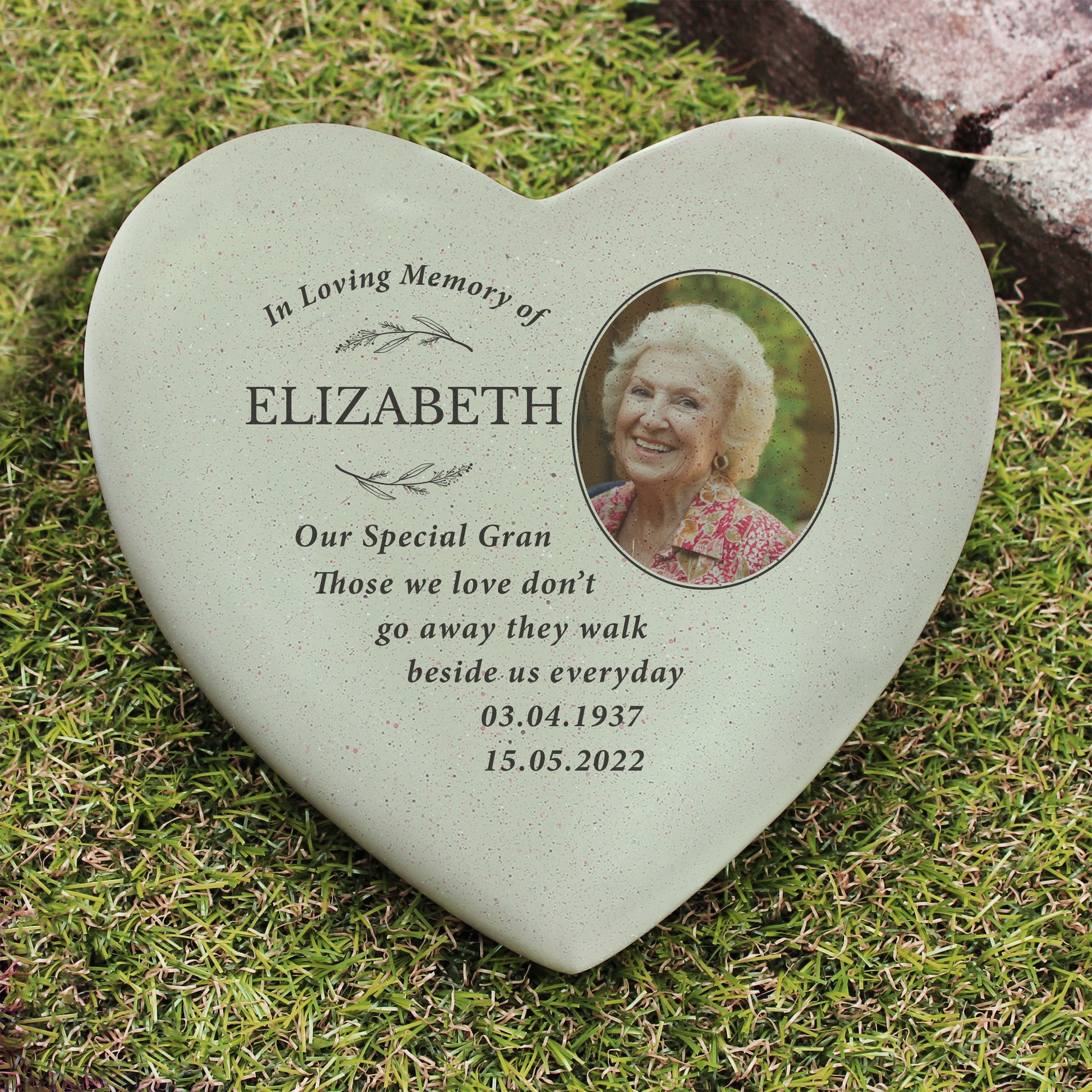 Personalised In Loving Memory Photo Upload Memorial Resin Heart - MK&JD Gifts