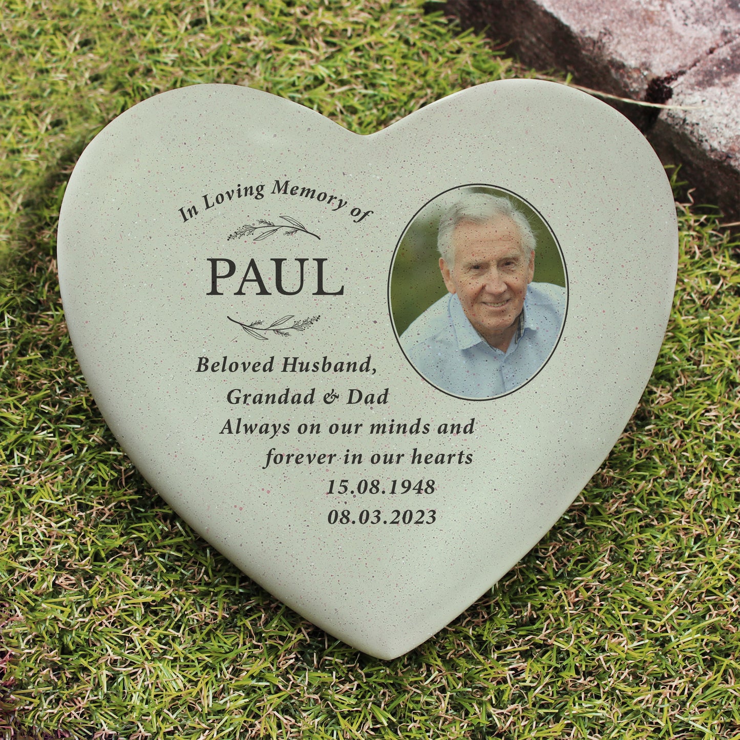 Personalised In Loving Memory Photo Upload Memorial Resin Heart - MK&JD Gifts