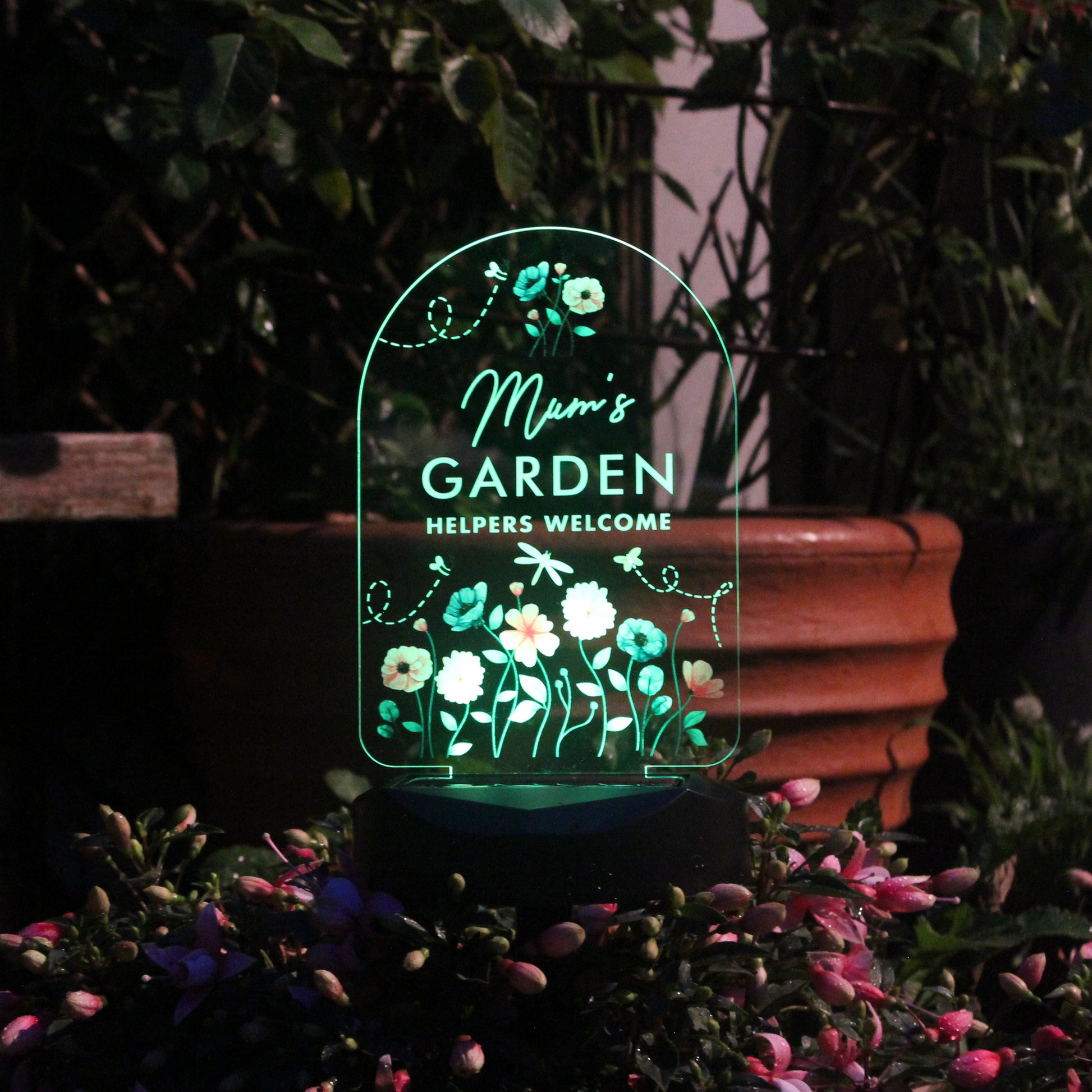 Personalised Flower Garden Outdoor Solar Light - MK&JD Gifts