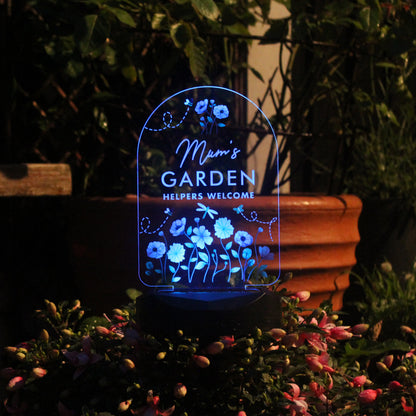 Personalised Flower Garden Outdoor Solar Light - MK&JD Gifts