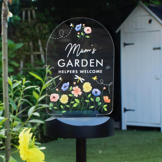 Personalised Flower Garden Outdoor Solar Light - MK&JD Gifts