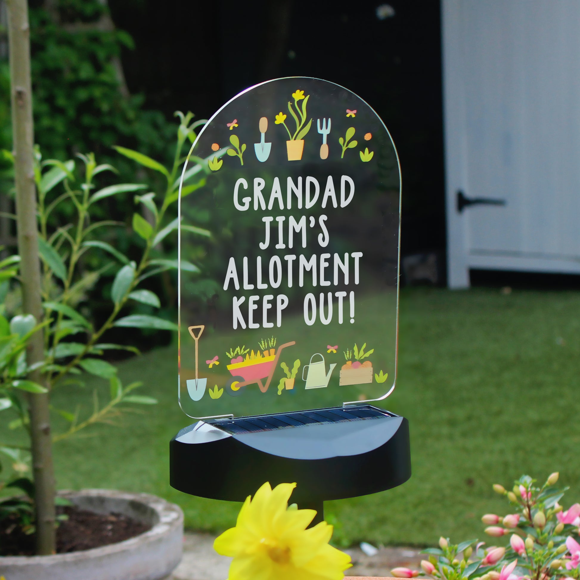 Personalised Vegetable Patch Outdoor Solar Light - MK&JD Gifts
