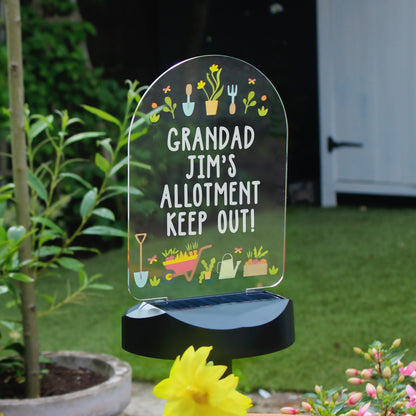 Personalised Vegetable Patch Outdoor Solar Light - MK&JD Gifts
