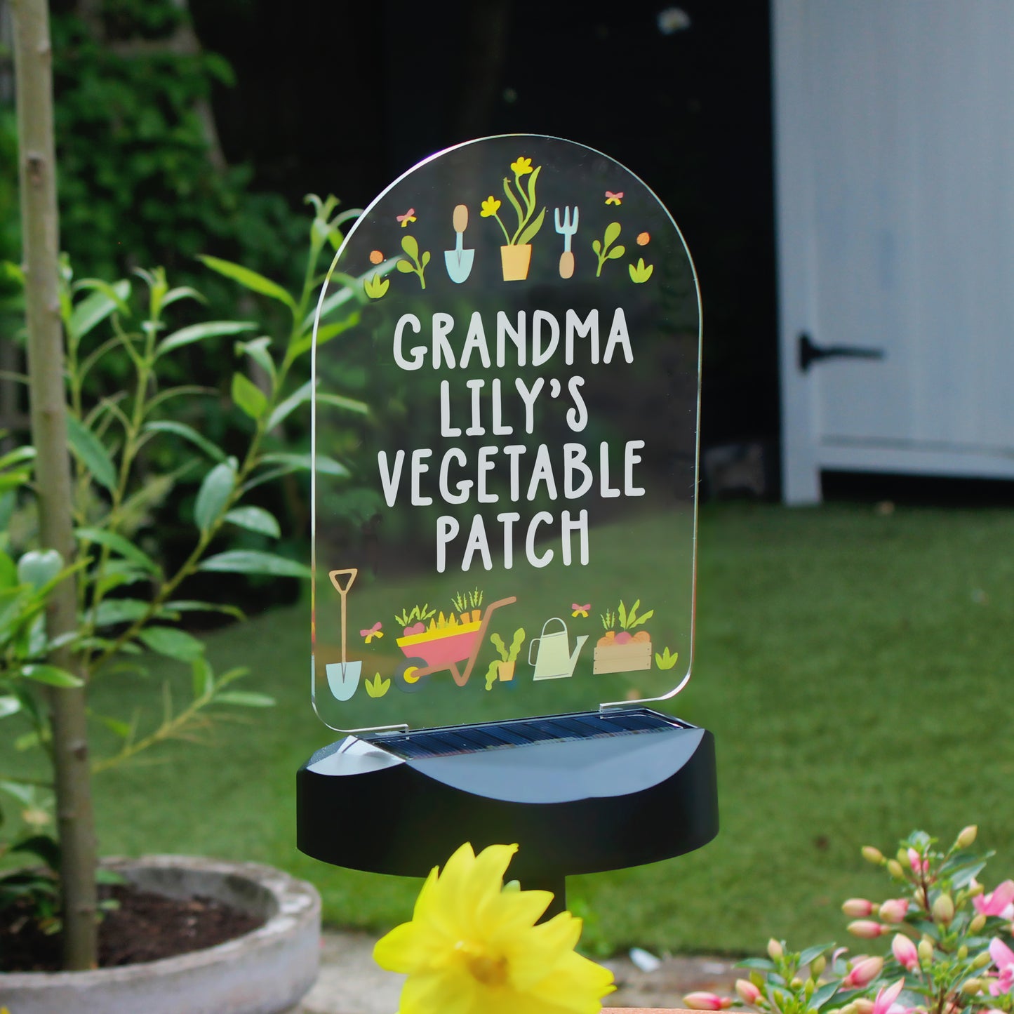 Personalised Vegetable Patch Outdoor Solar Light - MK&JD Gifts