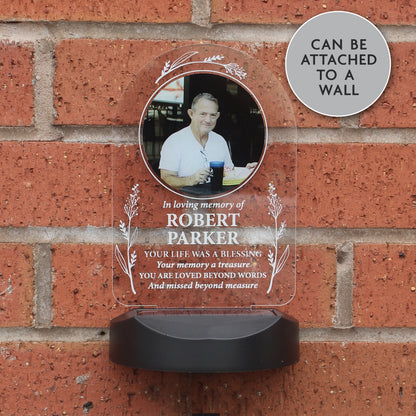 Personalised Memorial Photo Upload Outdoor Solar Light - MK&JD Gifts
