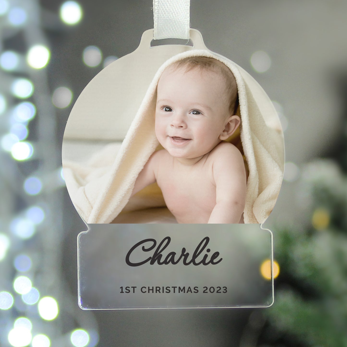 Personalised Photo Upload Acrylic Decoration - MK&JD Gifts
