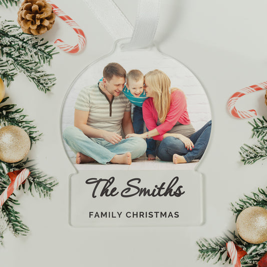 Personalised Photo Upload Acrylic Decoration - MK&JD Gifts