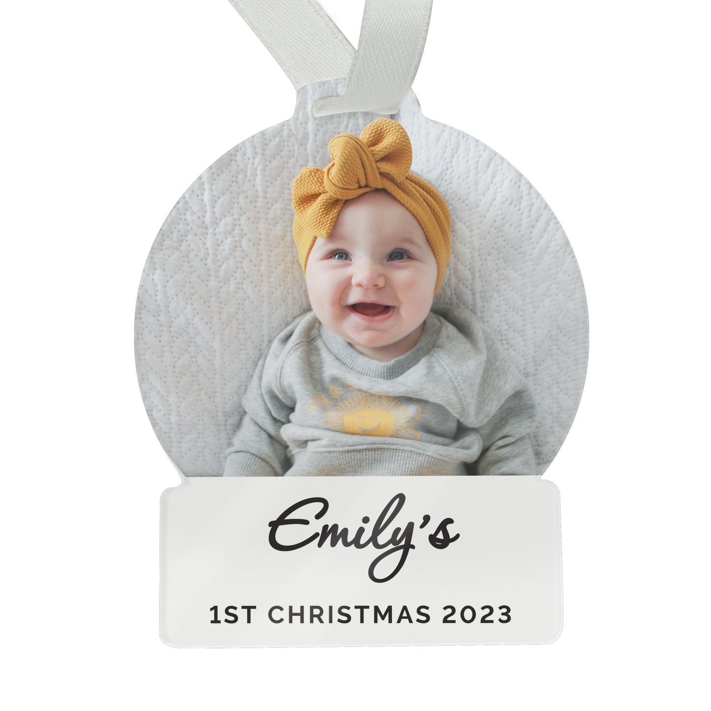 Personalised Photo Upload Acrylic Decoration - MK&JD Gifts