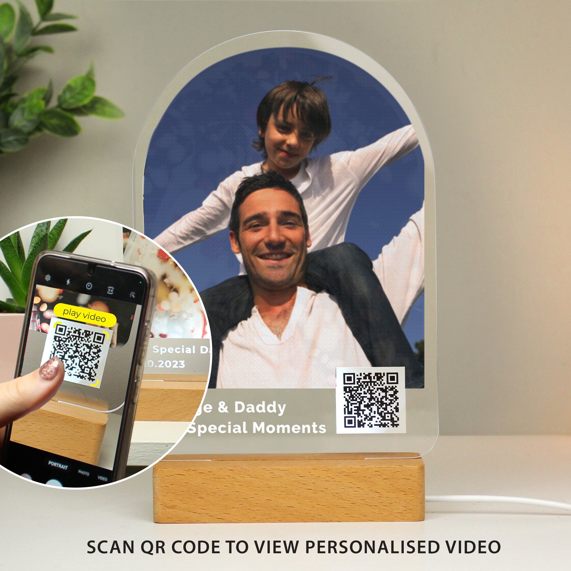 Personalised QR Photo Upload LED Light - MK&JD Gifts