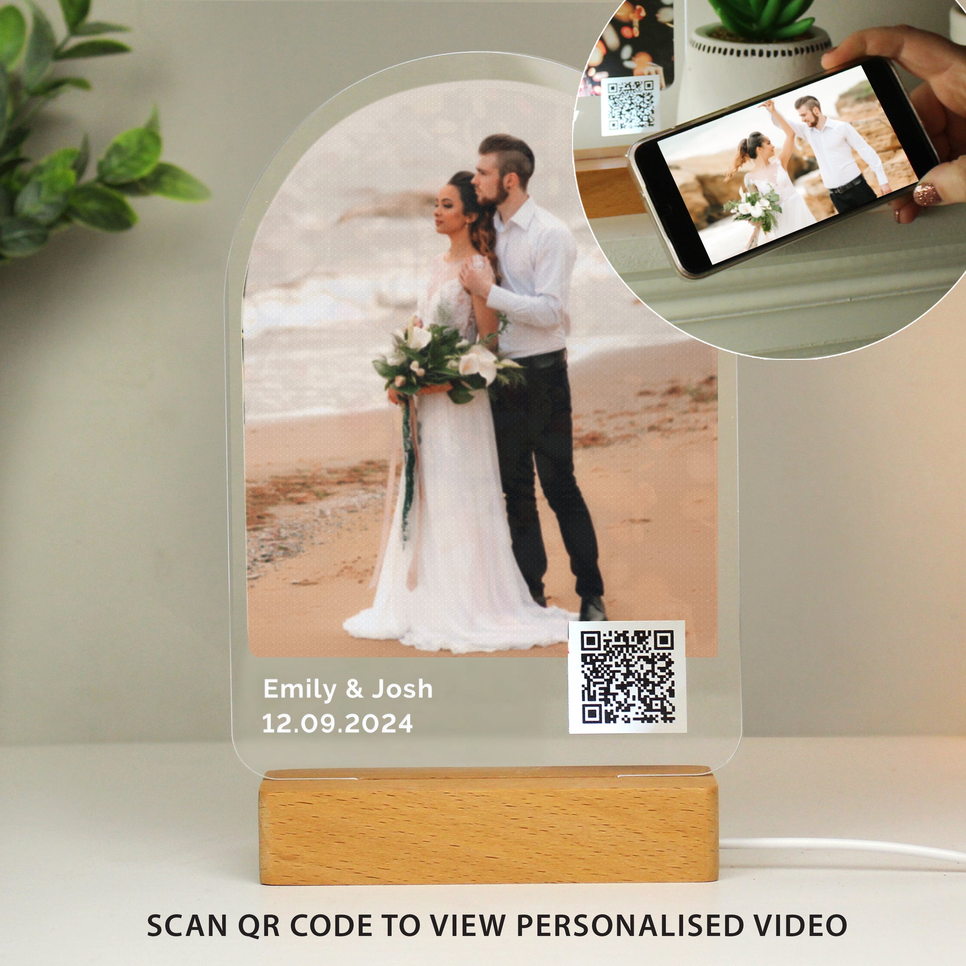 Personalised QR Photo Upload LED Light - MK&JD Gifts