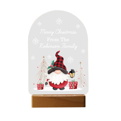 Personalised Gonk Wooden Based LED Christmas Light - MK&JD Gifts