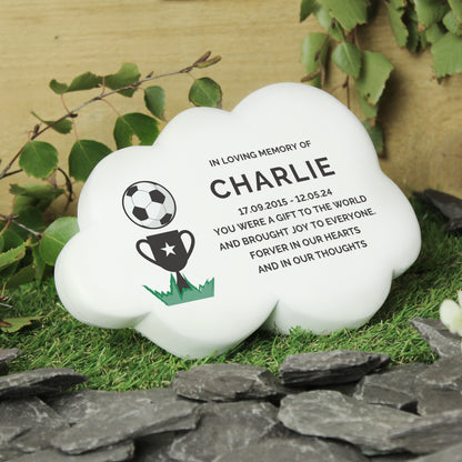 Personalised Football Resin Memorial Cloud - MK&JD Gifts