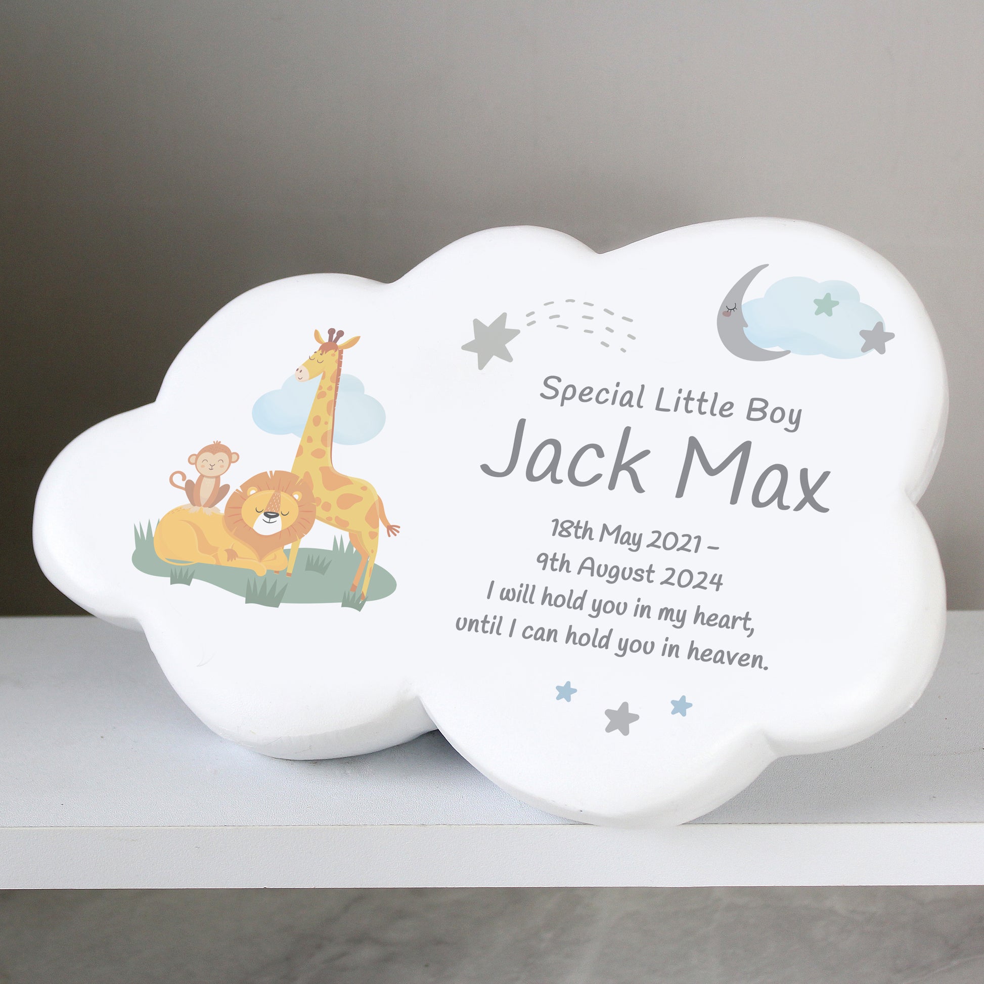 Personalised Animal Resin Memorial Cloud - MK&JD Gifts