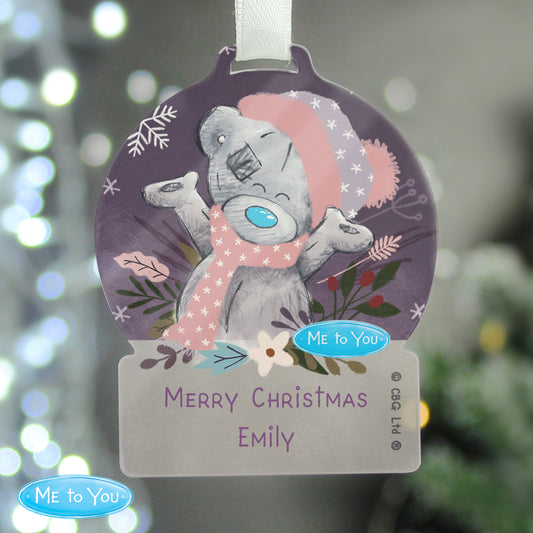 Personalised Me to You Cosy Winter Acrylic Decoration - MK&JD Gifts