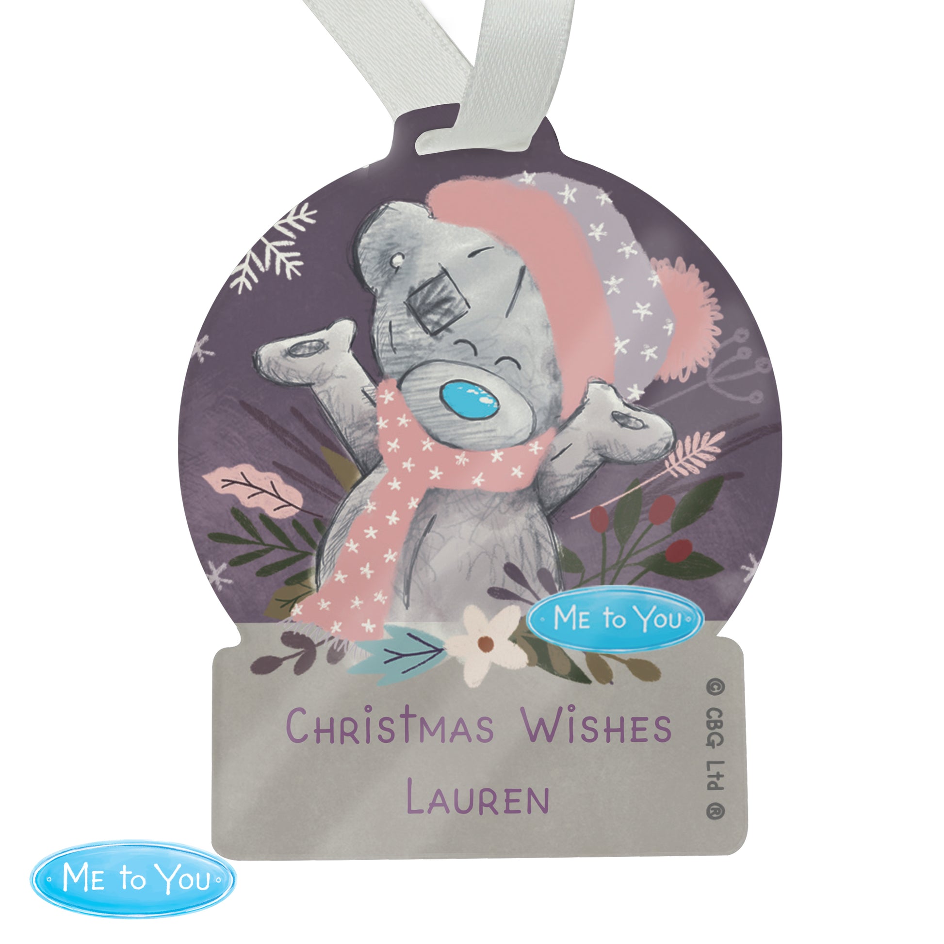 Personalised Me to You Cosy Winter Acrylic Decoration - MK&JD Gifts