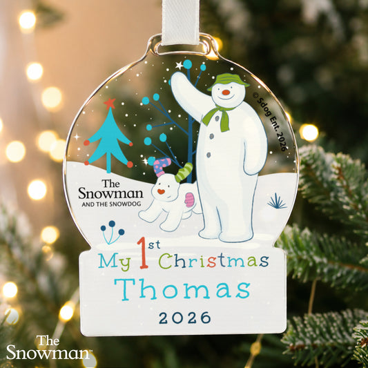 Personalised The Snowman My 1st Christmas Decoration - MK&JD Gifts