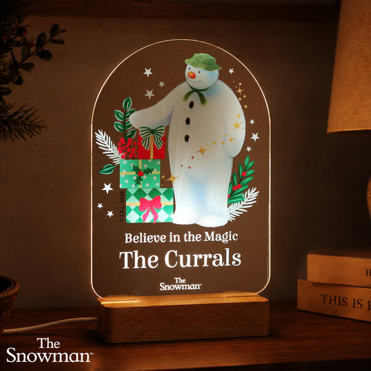 Personalised The Snowman Christmas Wishes LED Sign - MK&JD Gifts