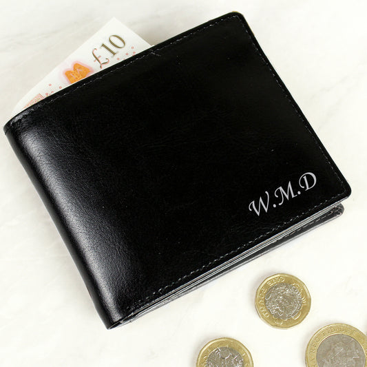 Personalised Script Font Leather Wallet - MK&JD Gifts