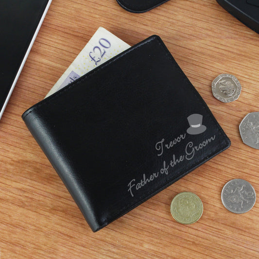 Personalised Top Hat Leather Wallet - MK&JD Gifts