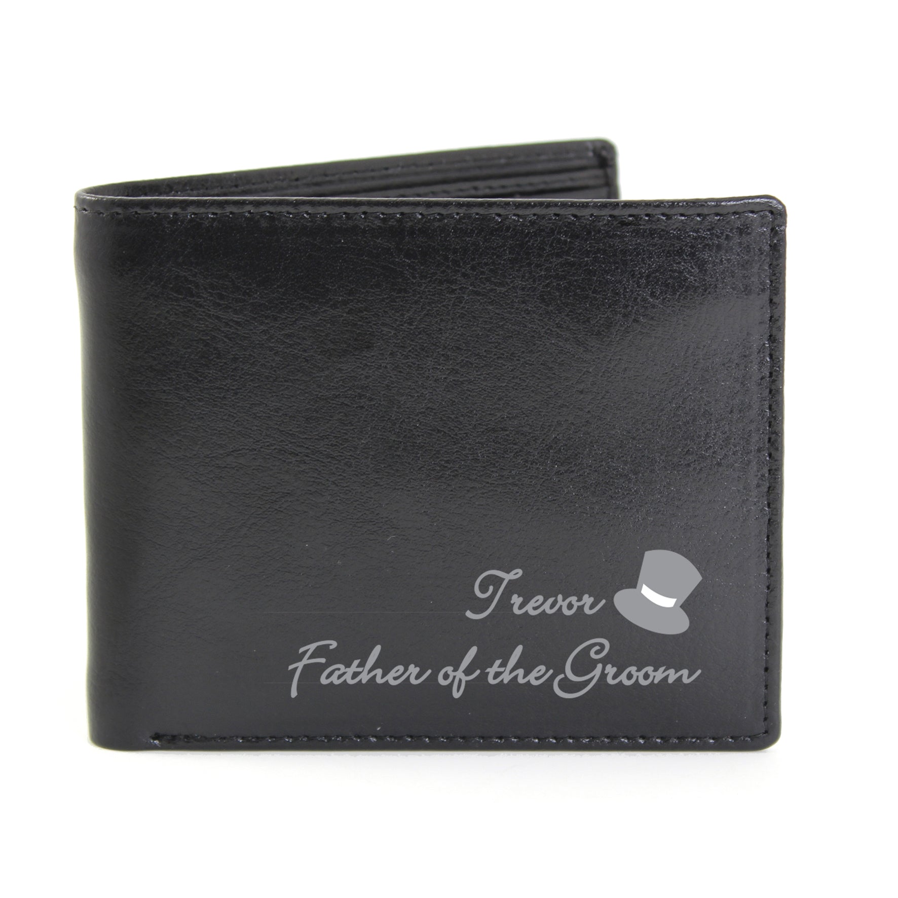 Personalised Top Hat Leather Wallet - MK&JD Gifts
