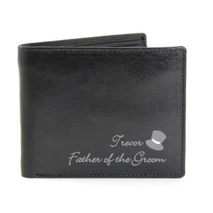 Personalised Top Hat Leather Wallet - MK&JD Gifts