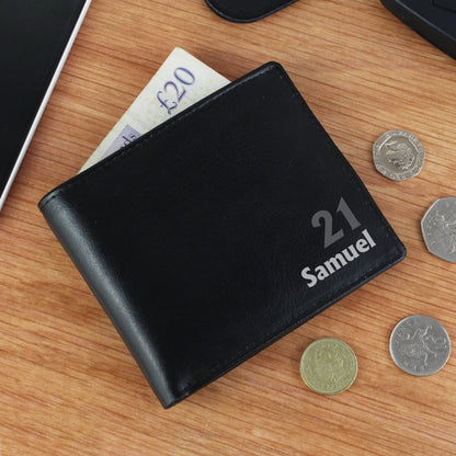 Personalised Birthday Leather Wallet - MK&JD Gifts