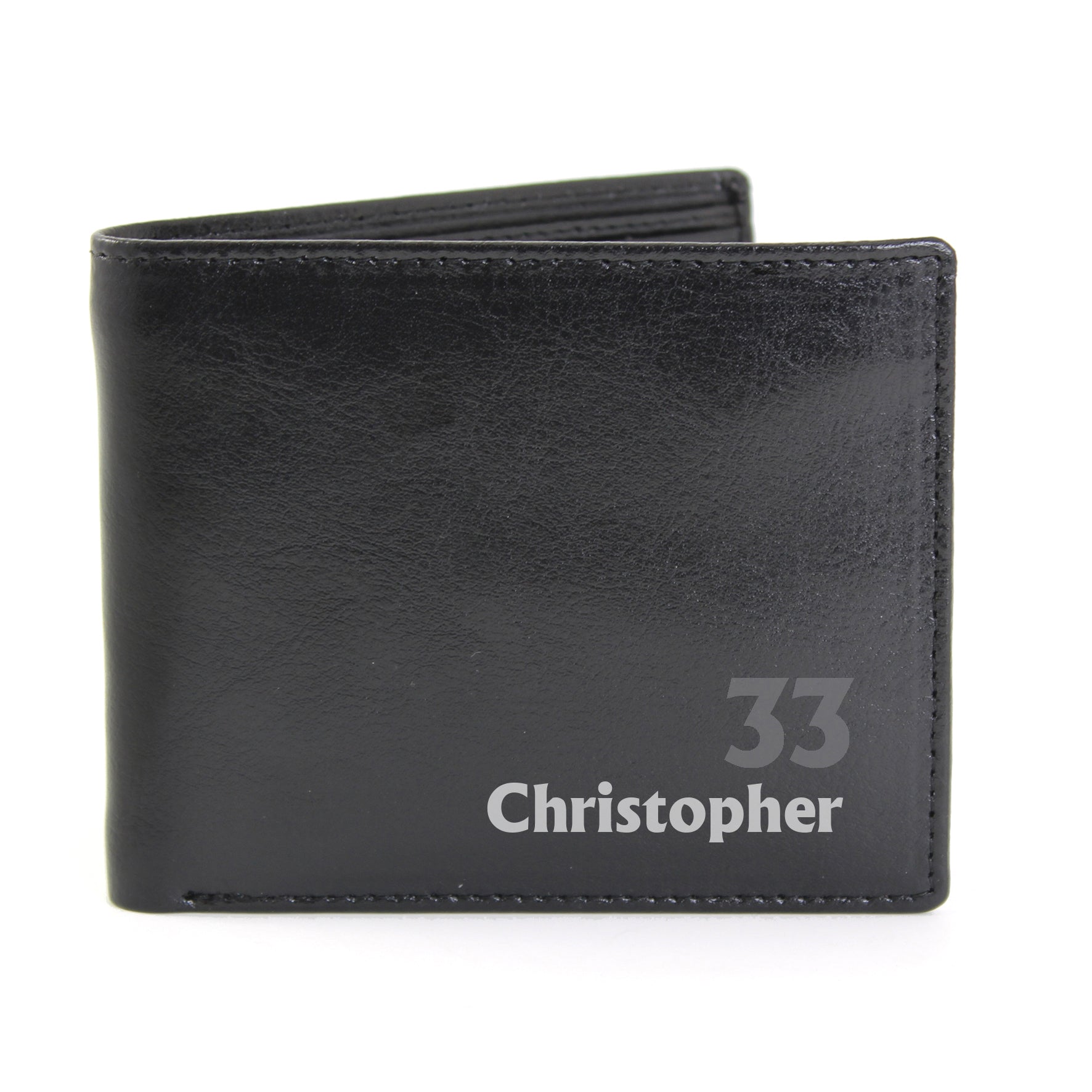 Personalised Birthday Leather Wallet - MK&JD Gifts