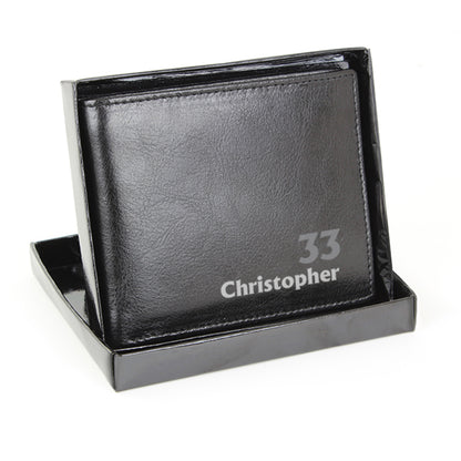 Personalised Birthday Leather Wallet - MK&JD Gifts