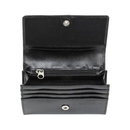 Personalised Name & Hearts Black Leather Purse - MK&JD Gifts