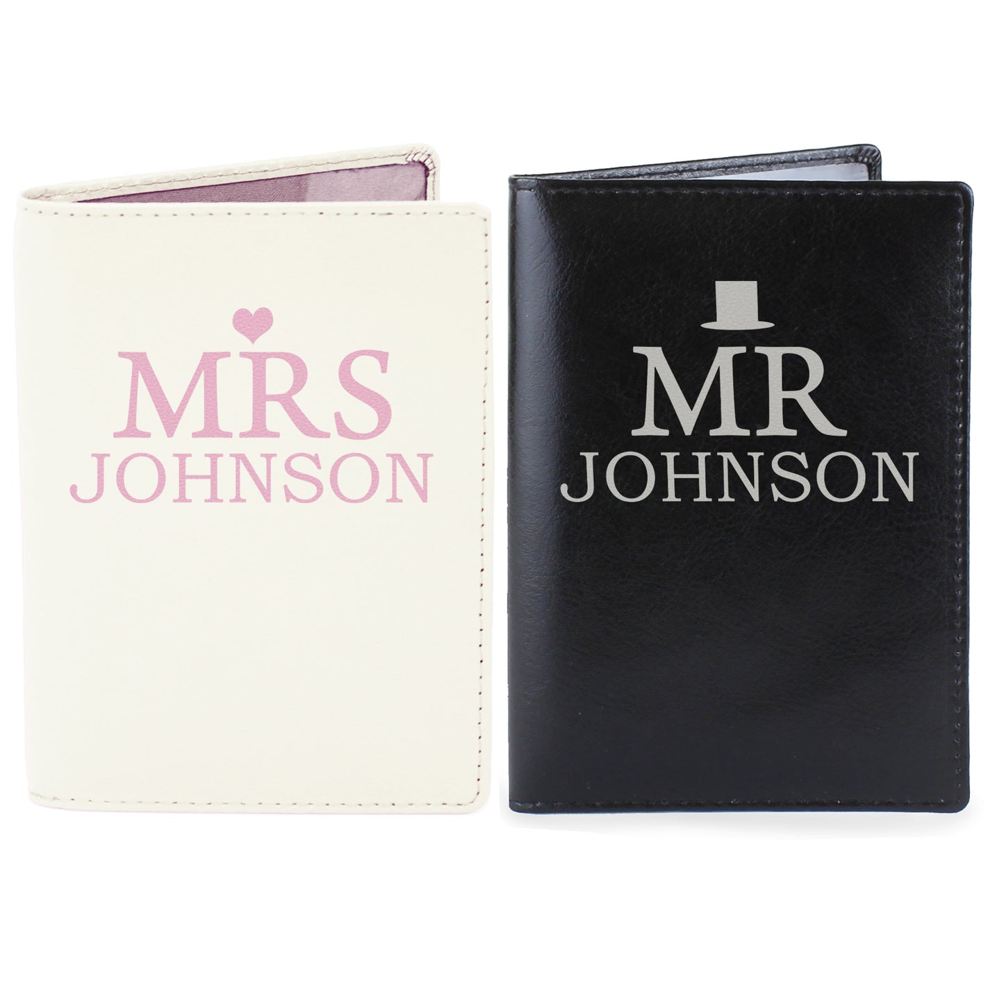 Personalised Mr & Mrs Passport Holders Set - MK&JD Gifts