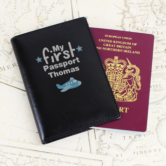 Personalised My First Black Passport Holder - MK&JD Gifts