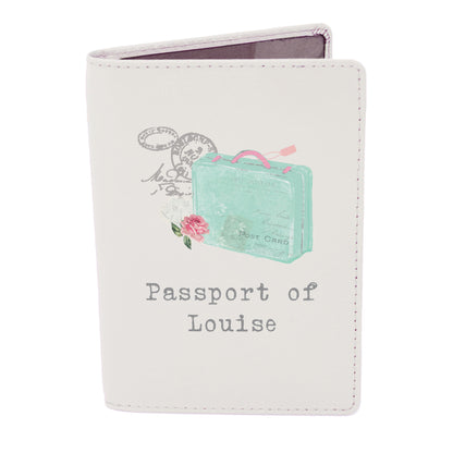 Personalised Vintage Pastel Travel Cream Passport Holder - MK&JD Gifts