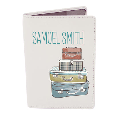 Personalised Suitcases Cream Passport Holder - MK&JD Gifts