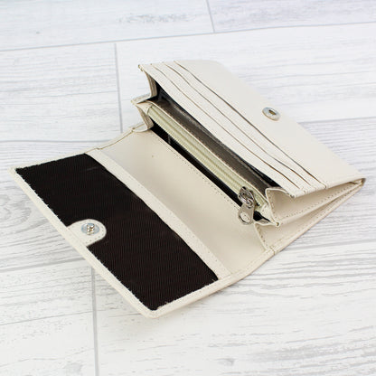 Personalised Floral Cream Leather Purse - MK&JD Gifts