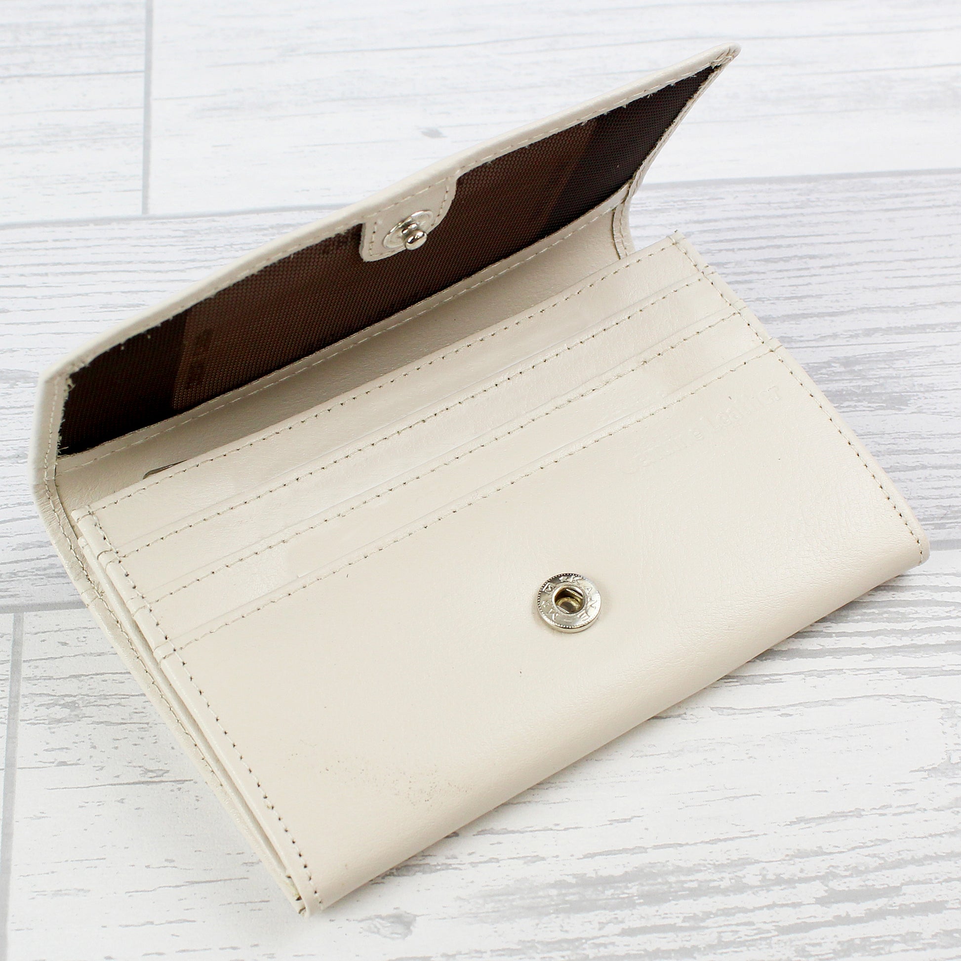 Personalised Floral Cream Leather Purse - MK&JD Gifts