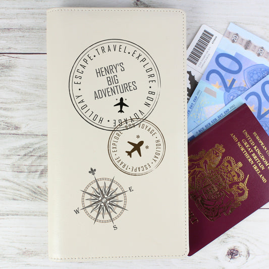 Personalised Stamp Travel Document Holder - MK&JD Gifts