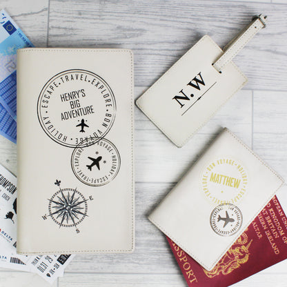 Personalised Stamp Travel Document Holder - MK&JD Gifts