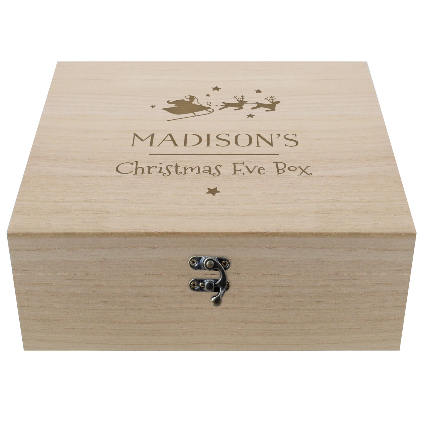 Personalised Large Wooden Christmas Eve Box - MK&JD Gifts